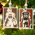 Personalized Football Ornament Gifts, Custom Football Ornament Wooden CF916 - Kindlytoys