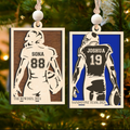 Personalized Football Ornament Gifts, Custom Football Ornament Wooden CF916 - Kindlytoys