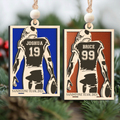 Personalized Football Ornament Gifts, Custom Football Ornament Wooden CF916 - Kindlytoys