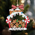 Personalized Gingerbread Family Christmas Ornament, Family 5 Layers Shaker Ornament Wood and Acrylic CF198 - Kindlytoys