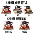Personalized Graduation Cap Ornament With Books, Custom Graduation Ornament CF273 - Kindlytoys