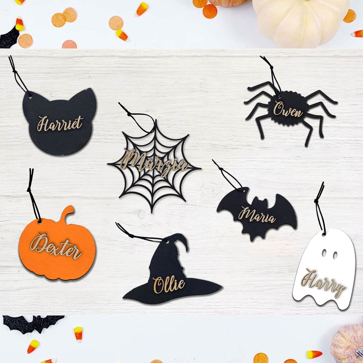 Personalized Halloween Tags, Boo Bag Tags, Custom Halloween Name Tags, Halloween Basket Tags HX04 - Kindlytoys