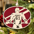 Personalized Hockey 2 Layered Wooden Ornament, Custom Name Number Hockey Player Christmas Ornament, CF929 - Kindlytoys