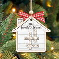 Personalized Puzzle Crossword House Shaped 2-Layer Wooden Ornament, Family Crossword Puzzle Gifts CF591 - Kindlytoys