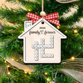 Personalized Puzzle Crossword House Shaped 2-Layer Wooden Ornament, Family Crossword Puzzle Gifts CF591 - Kindlytoys