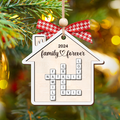 Personalized Puzzle Crossword House Shaped 2-Layer Wooden Ornament, Family Crossword Puzzle Gifts CF591 - Kindlytoys