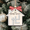 Personalized Puzzle Crossword House Shaped 2-Layer Wooden Ornament, Family Crossword Puzzle Gifts CF591 - Kindlytoys