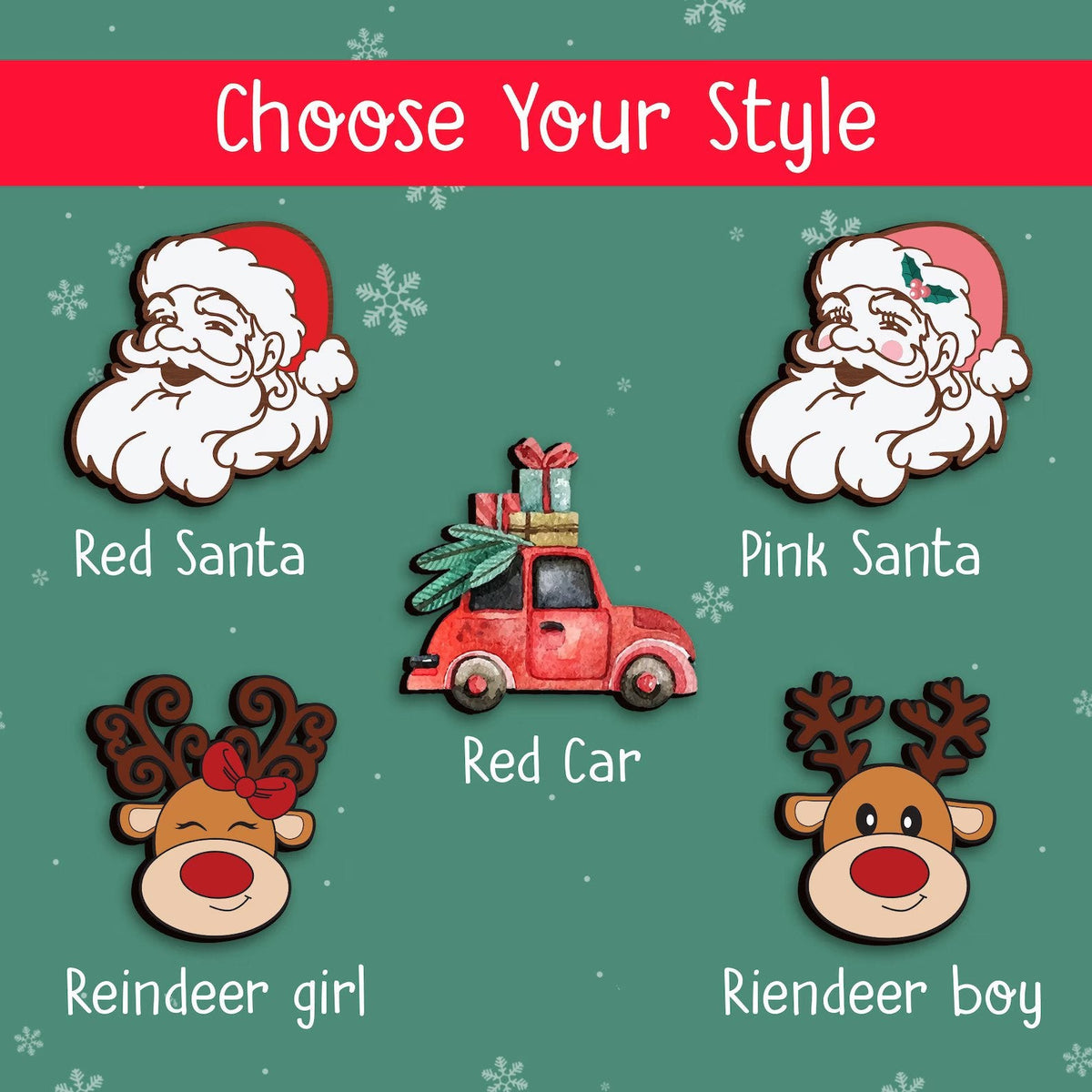 Personalized Santa Christmas Money Holder, Family Christmas Gift, Christmas Stocking Stuffer MH02 - Kindlytoys