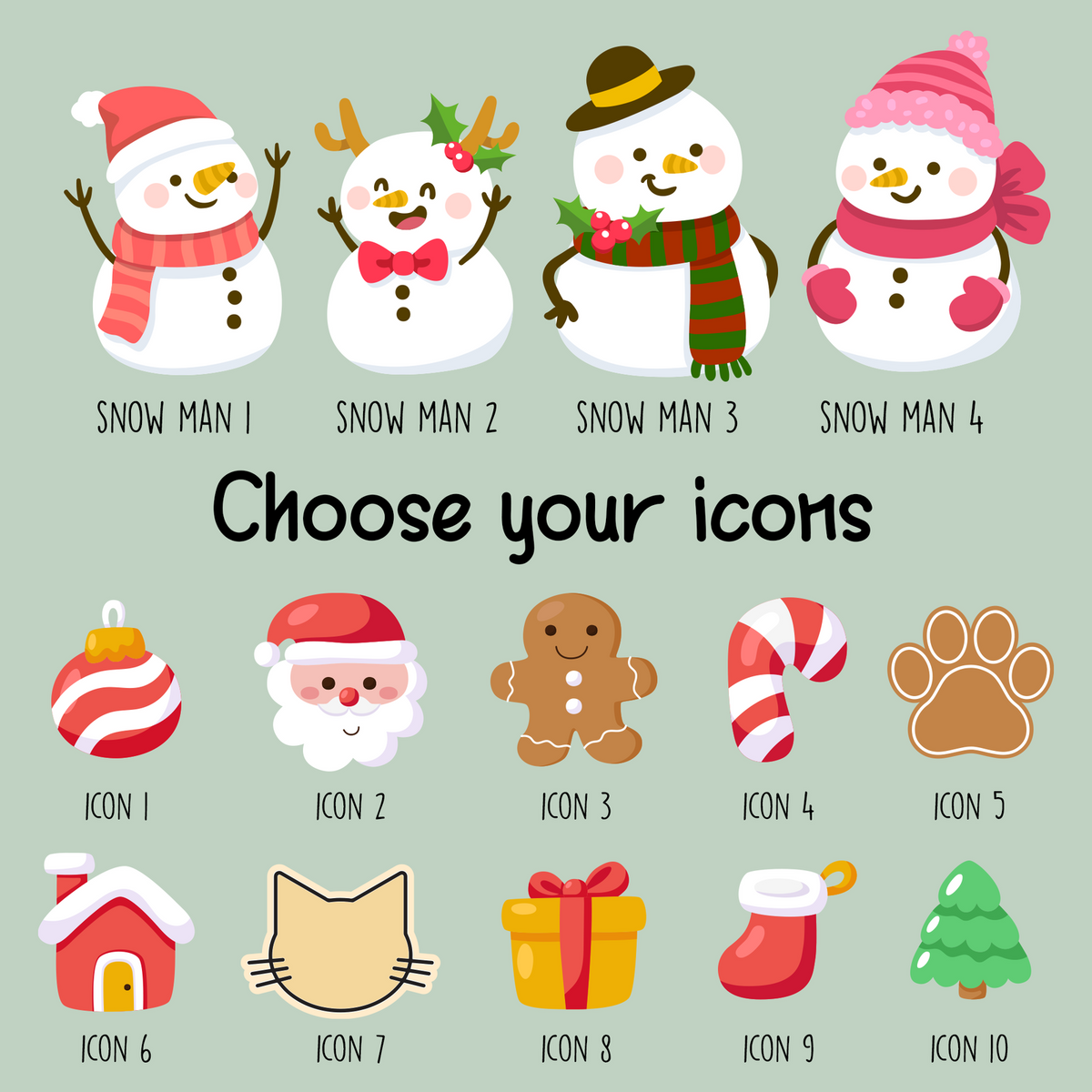 Personalized Shaker Snowman Christmas Ornaments for Family Members, Pet Dog Cat CF147 - Kindlytoys