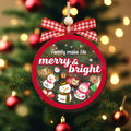 Personalized Shaker Snowman Christmas Ornaments for Family Members, Pet Dog Cat CF147 - Kindlytoys
