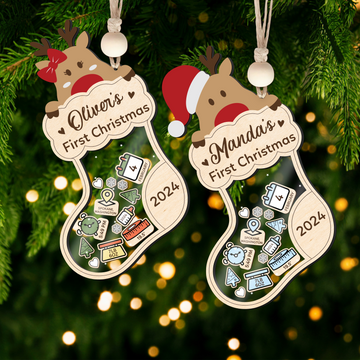 Reindeer Baby's First Christmas Ornament 2024, Shake Babies Ornament CF136