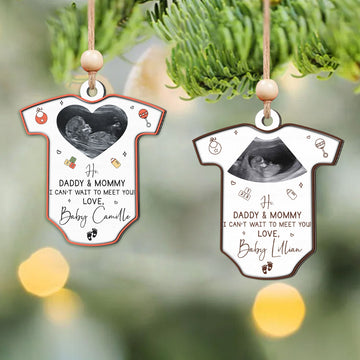 Ultrasound Baby's First Christmas Ornament, Birth Announcement Ornament CF709