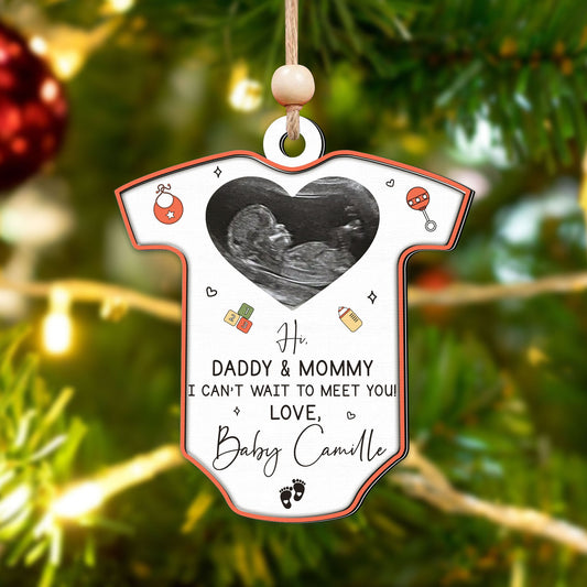 Ultrasound Baby's First Christmas Ornament, Birth Announcement Ornament CF709
