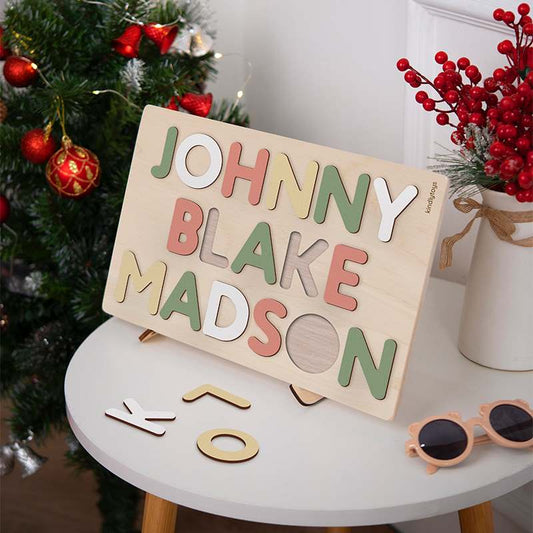 Only Letters Name Puzzle, Custom Puzzle For Toddler, Wooden Montessori Toys, Personalized Baby Gifts, First Christmas Gifts For Kids, 1st birthday gifts idea NP03